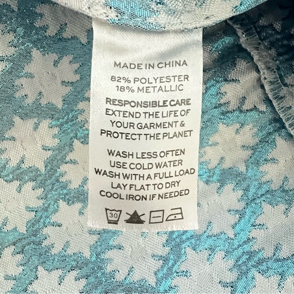 Hill House Ellie Nap Dress Snowflake Blue White Brocade Smocked Tiered Midi Sz S - Picture 7 of 13